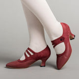Mae Edwardian Shoes (Red)