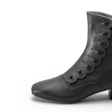 Renoir Victorian Button Boots (Black)